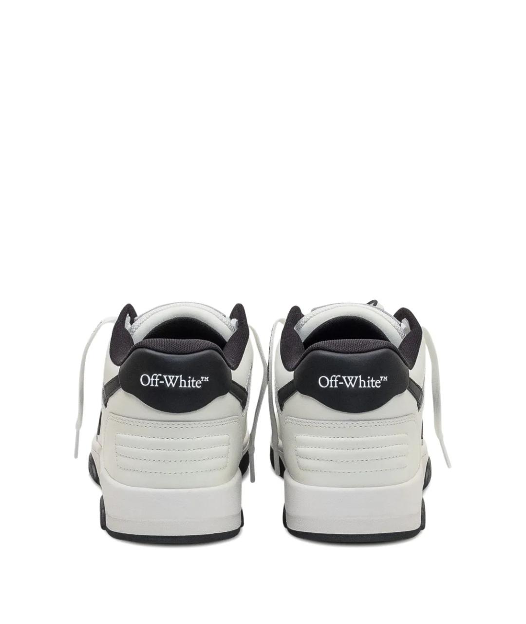 OFF-WHITE Белые кожаные низкие кроссовки / кеды, фото 3