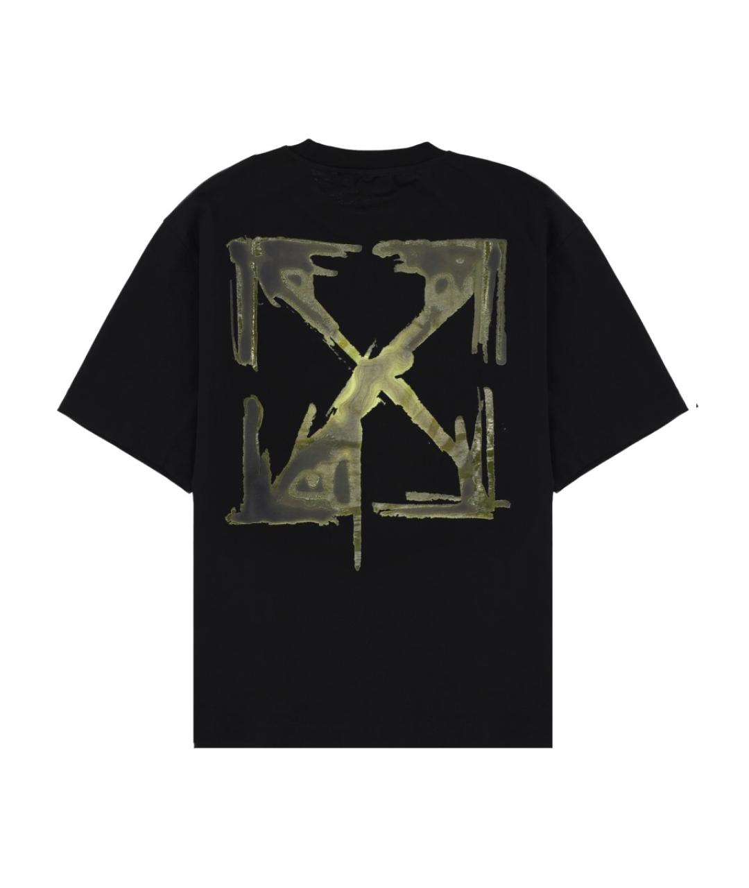 OFF-WHITE Черная хлопковая футболка, фото 2