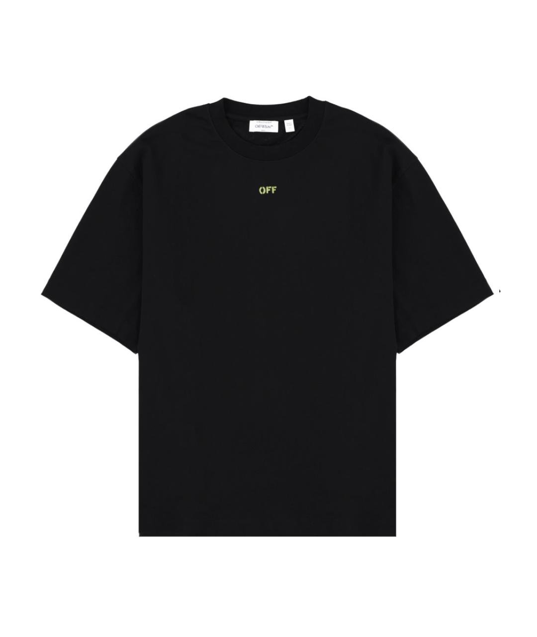 OFF-WHITE Черная хлопковая футболка, фото 1
