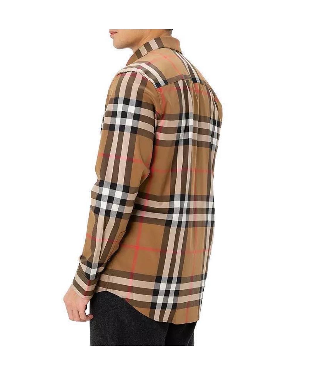 BURBERRY Коричневая хлопковая кэжуал рубашка, фото 4
