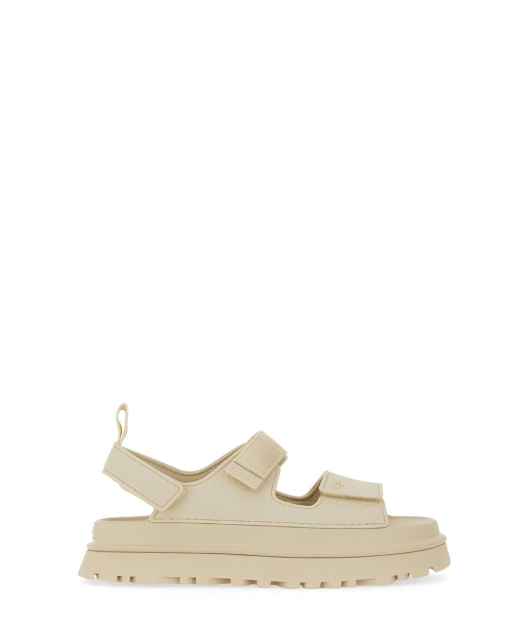 UGG AUSTRALIA Бежевые резиновые босоножки, фото 1