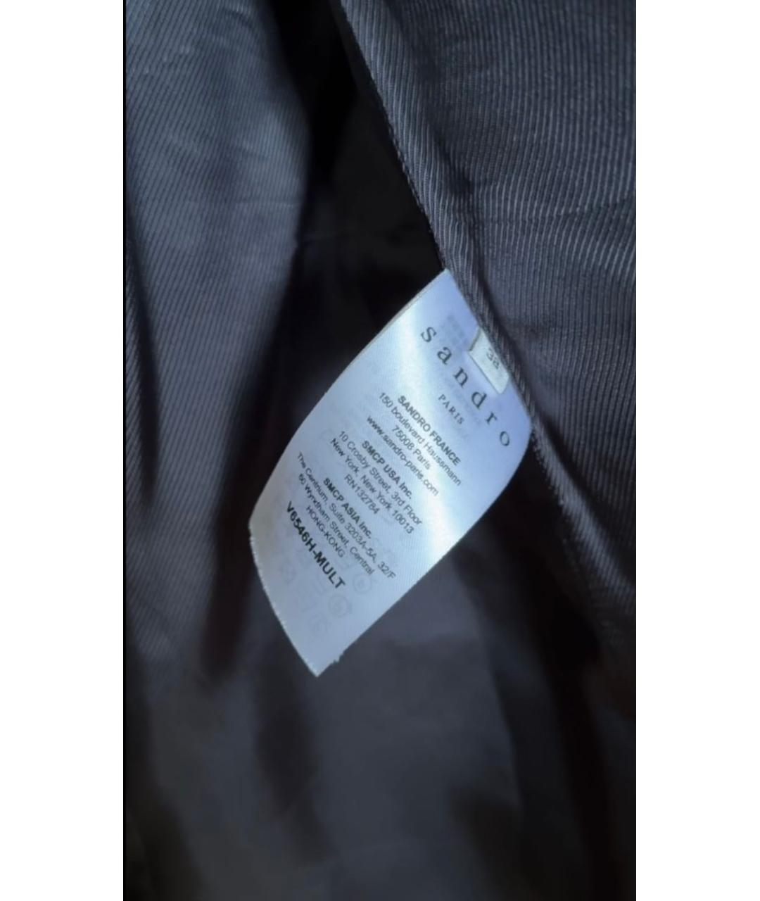 SANDRO Коричневый шерстяной жакет/пиджак, фото 3