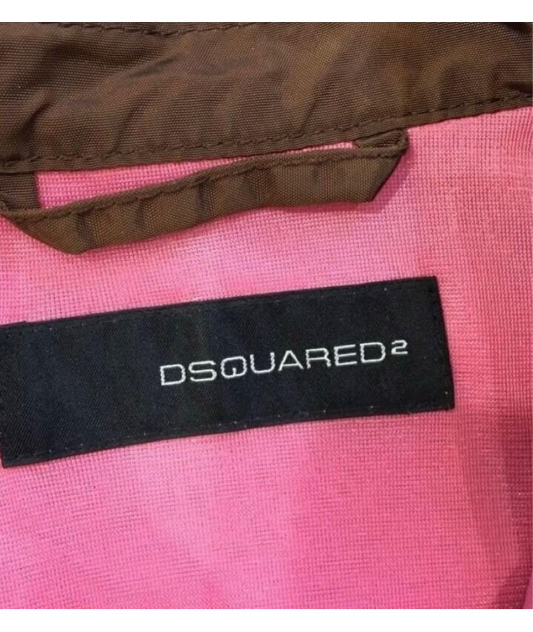 DSQUARED2 Коричневая полиэстеровая куртка, фото 7