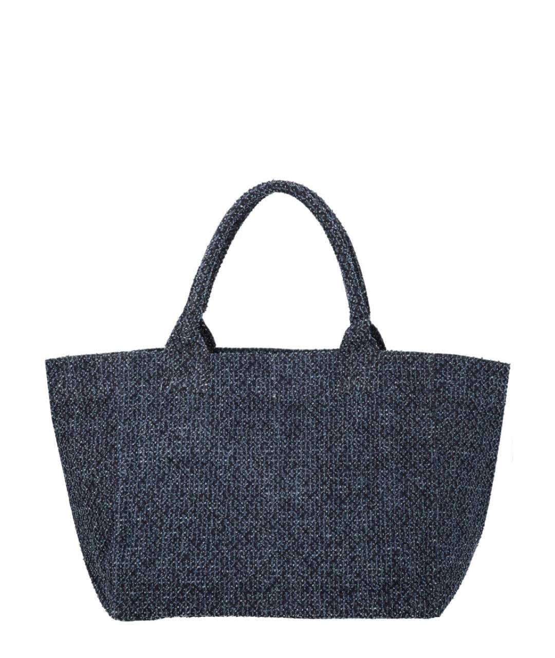 GANNI Синяя хлопковая сумка тоут, фото 2