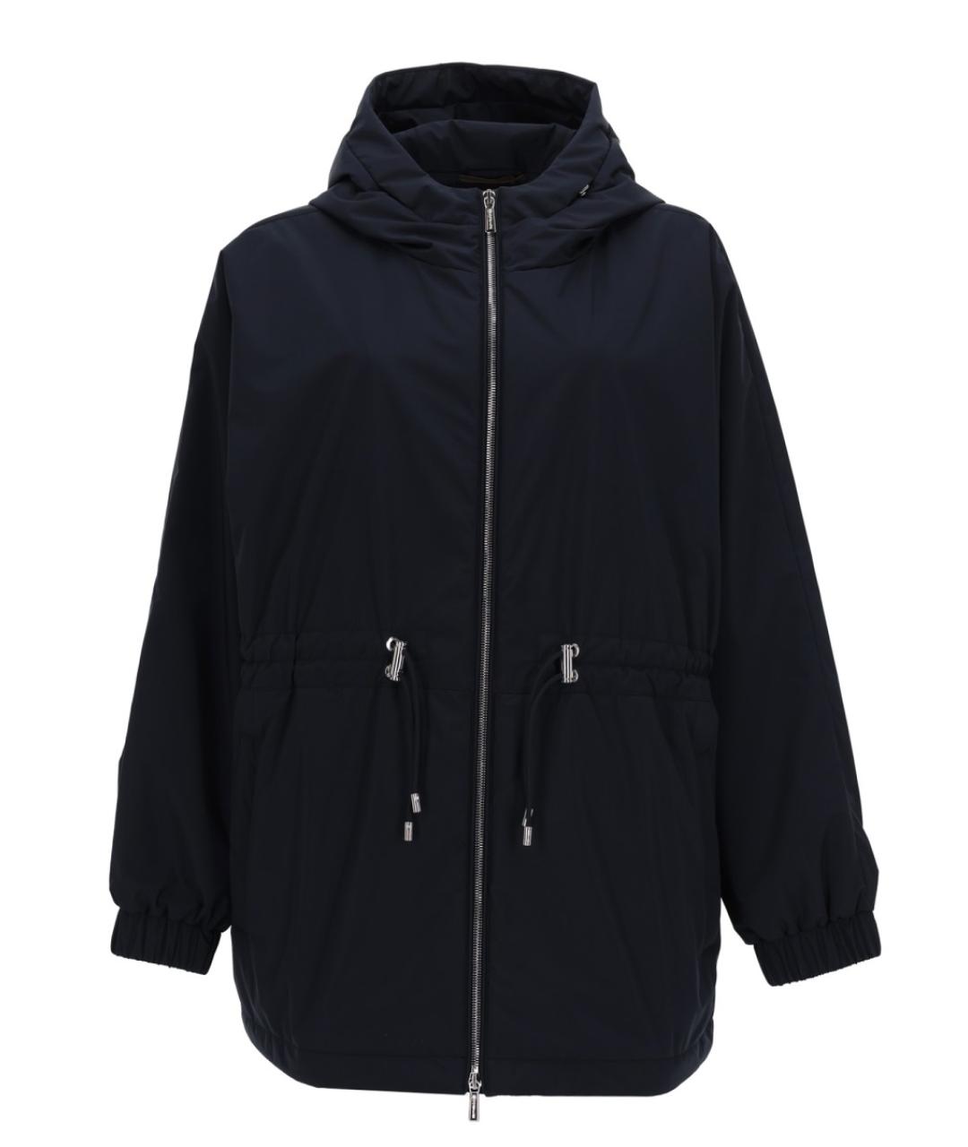 MOORER Темно-синий полиэстеровый тренч/плащ, фото 1