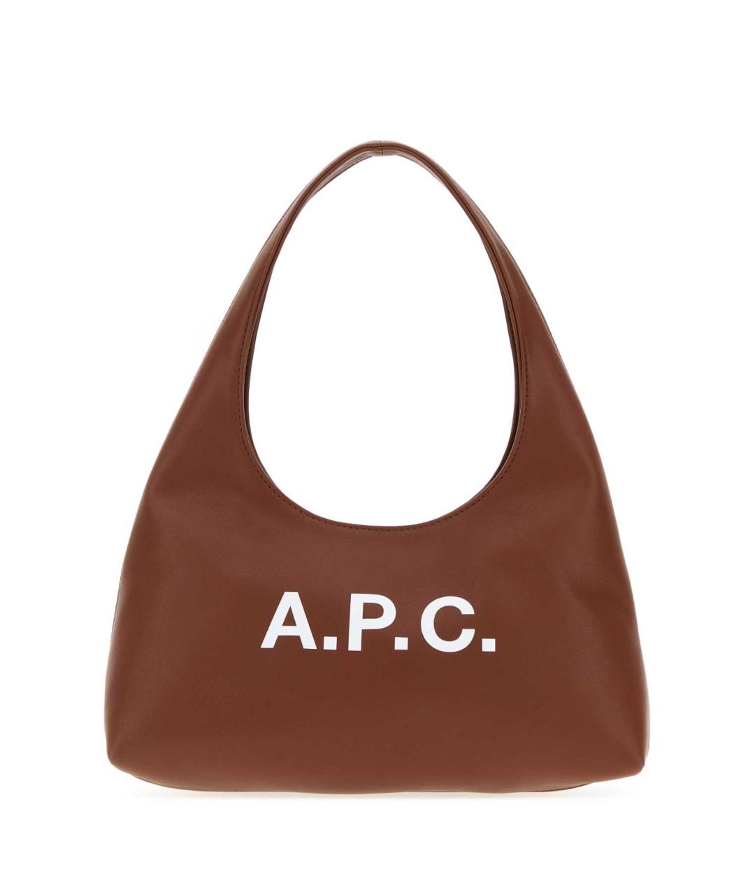 A.P.C. Коричневая сумка через плечо из искусственной кожи, фото 1