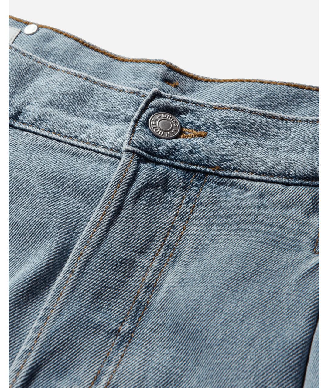 DRIES VAN NOTEN Голубые хлопковые прямые джинсы, фото 3