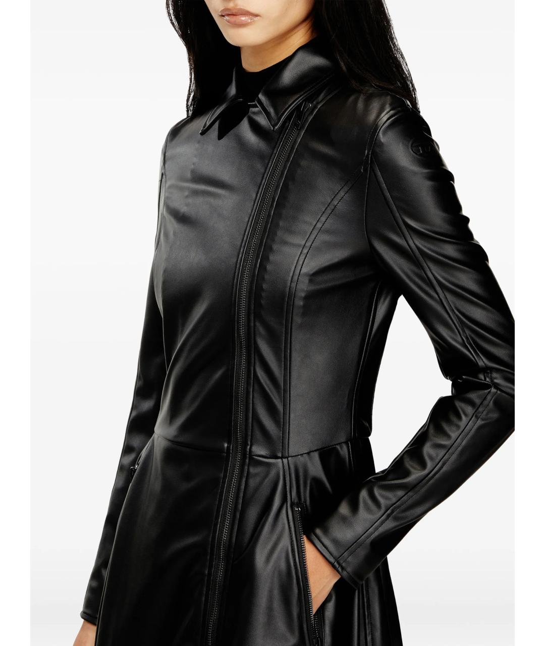 DIESEL Черное полиэстеровое платье, фото 6