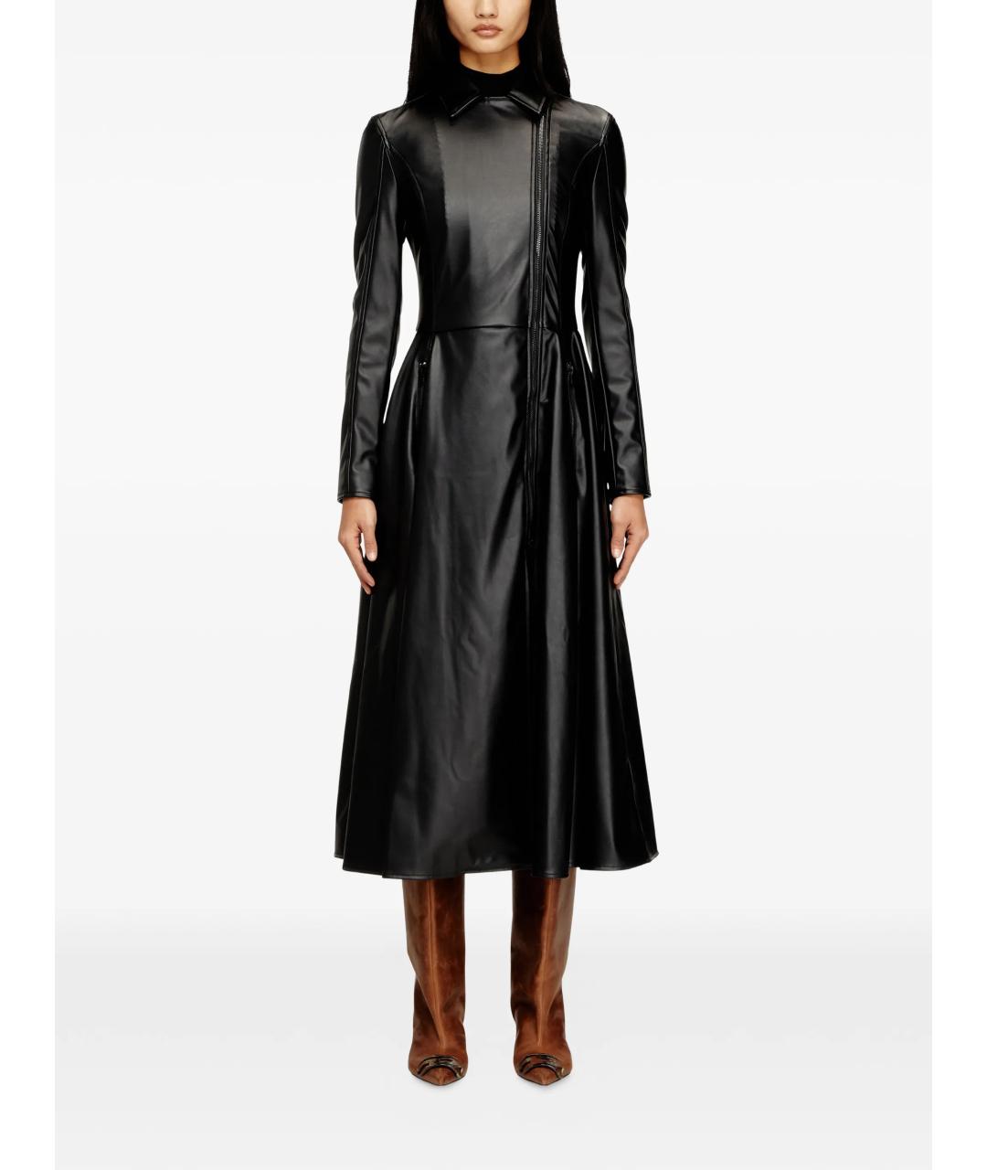 DIESEL Черное полиэстеровое платье, фото 5