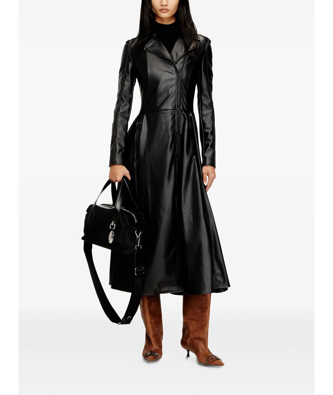 DIESEL Черное полиэстеровое платье, фото 3