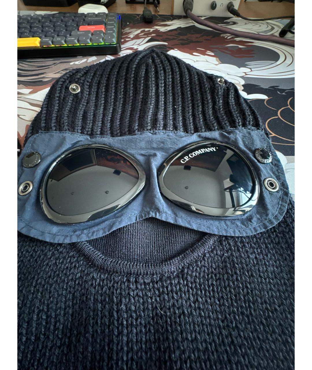 CP COMPANY Темно-синяя хлопковая шапка, фото 5