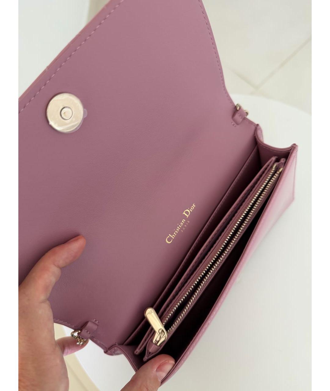 CHRISTIAN DIOR Розовая сумка через плечо из лакированной кожи, фото 4