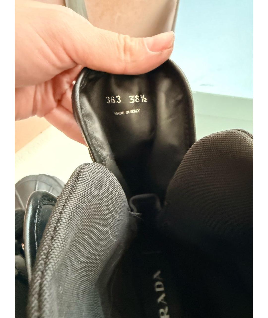 PRADA Черные текстильные ботинки, фото 6