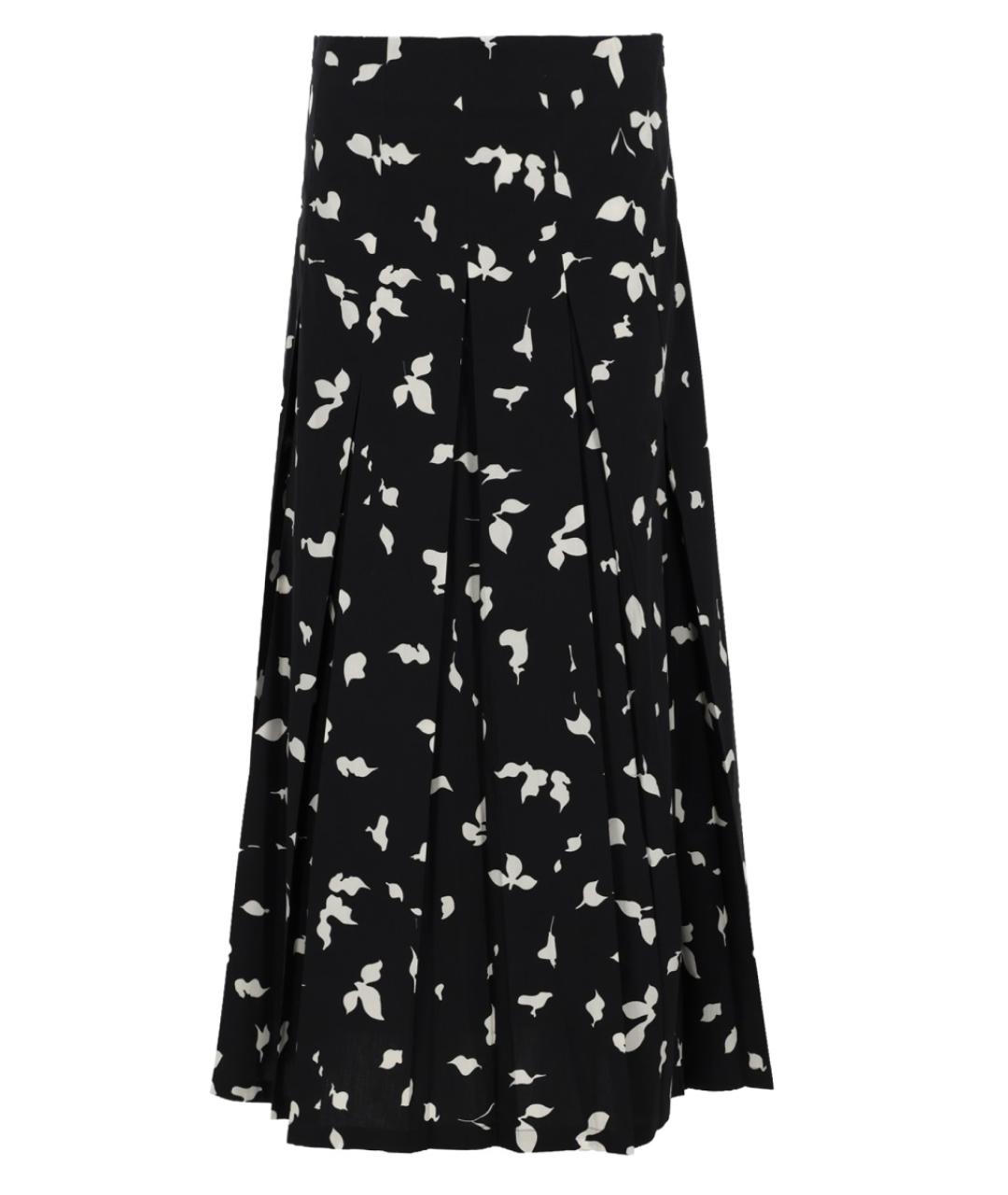 ALYSI Черная хлопковая юбка миди, фото 1