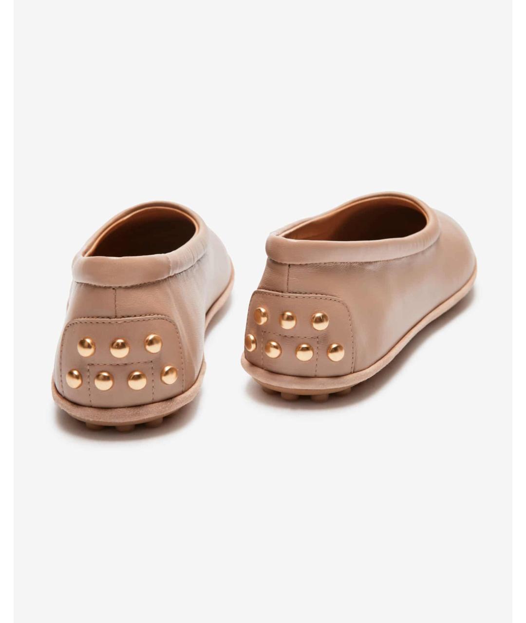 TOD'S Розовые кожаные балетки, фото 4