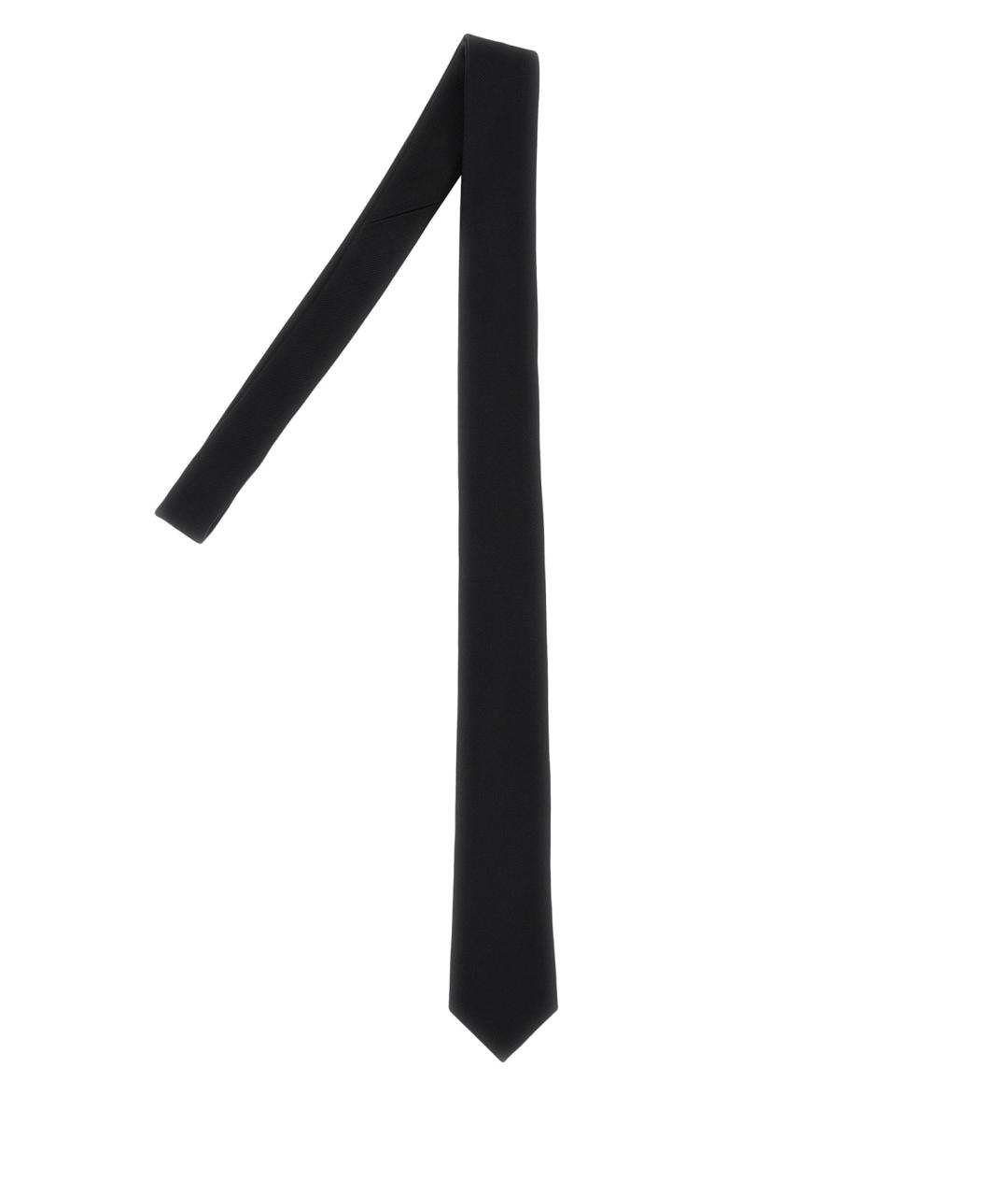 SAINT LAURENT Черный шелковый галстук, фото 1