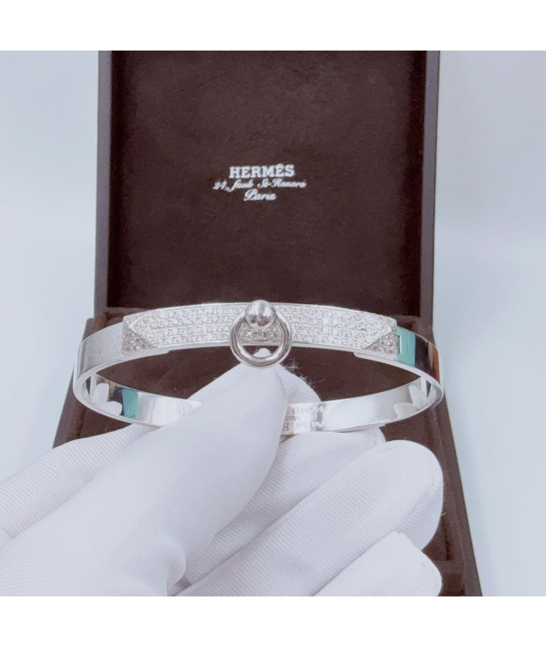 HERMES Белый браслет из белого золота, фото 2