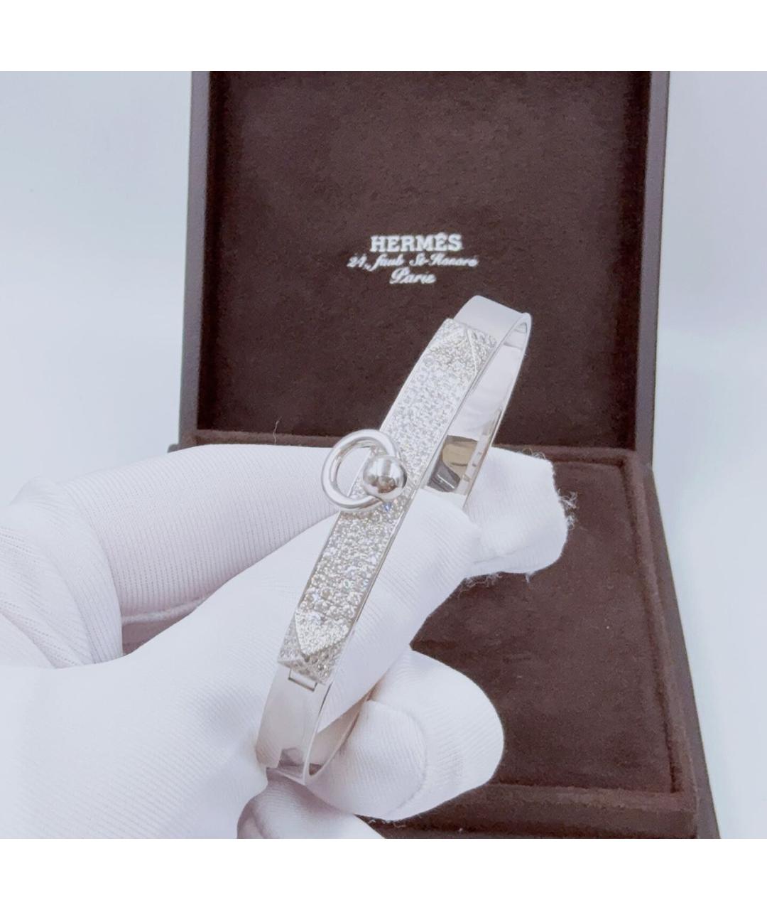 HERMES Белый браслет из белого золота, фото 4
