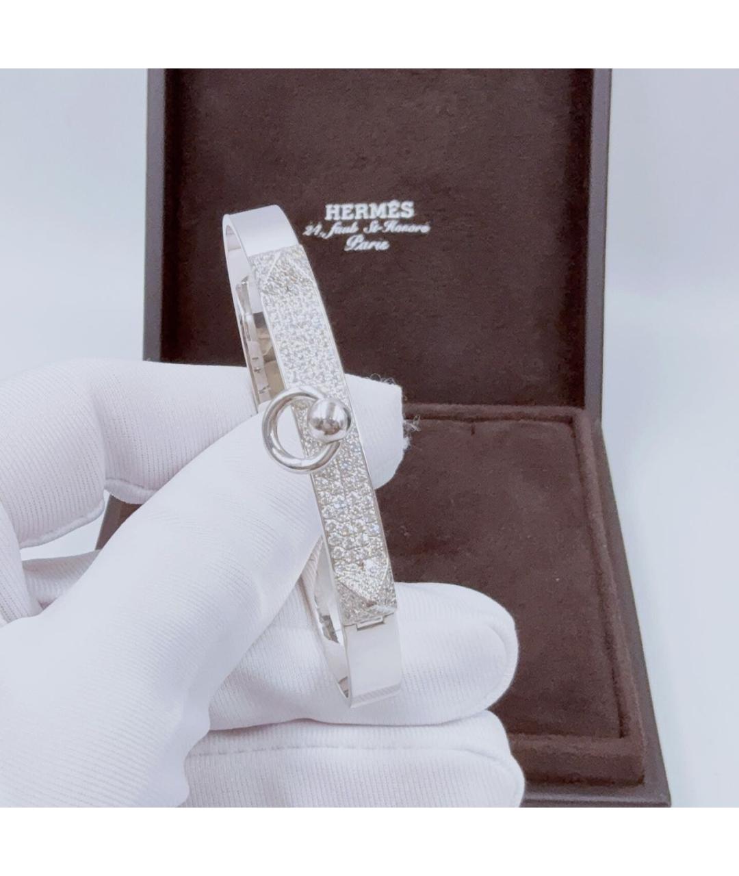 HERMES Белый браслет из белого золота, фото 5