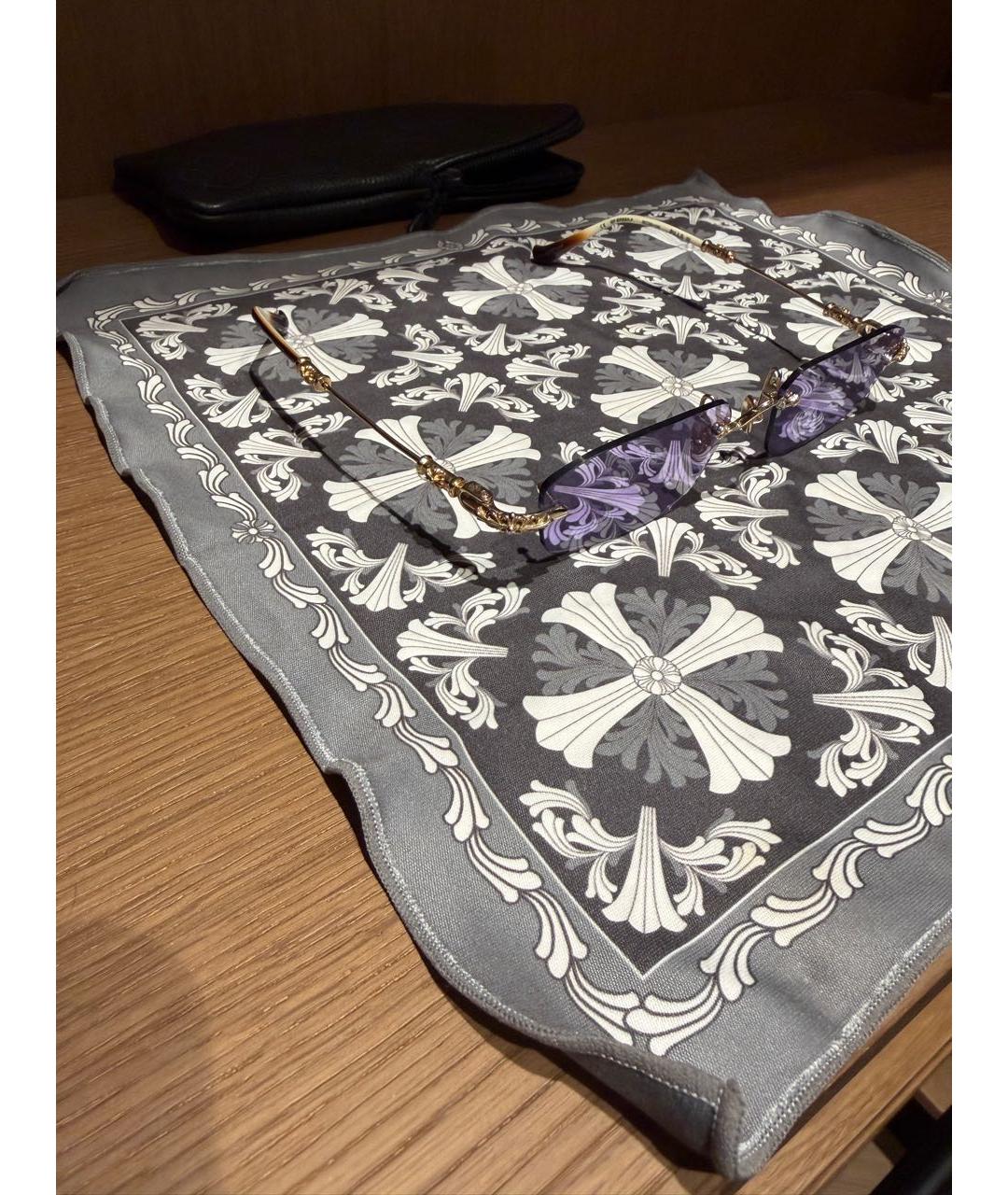 CHROME HEARTS Золотые металлические солнцезащитные очки, фото 3