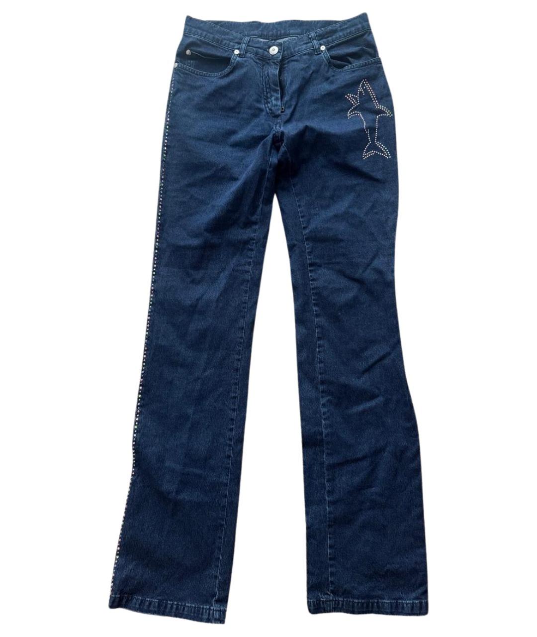 PAUL & SHARK Синие хлопко-эластановые прямые джинсы, фото 1