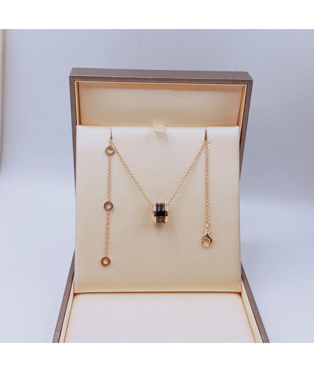 BVLGARI Черное колье из розового золота, фото 2