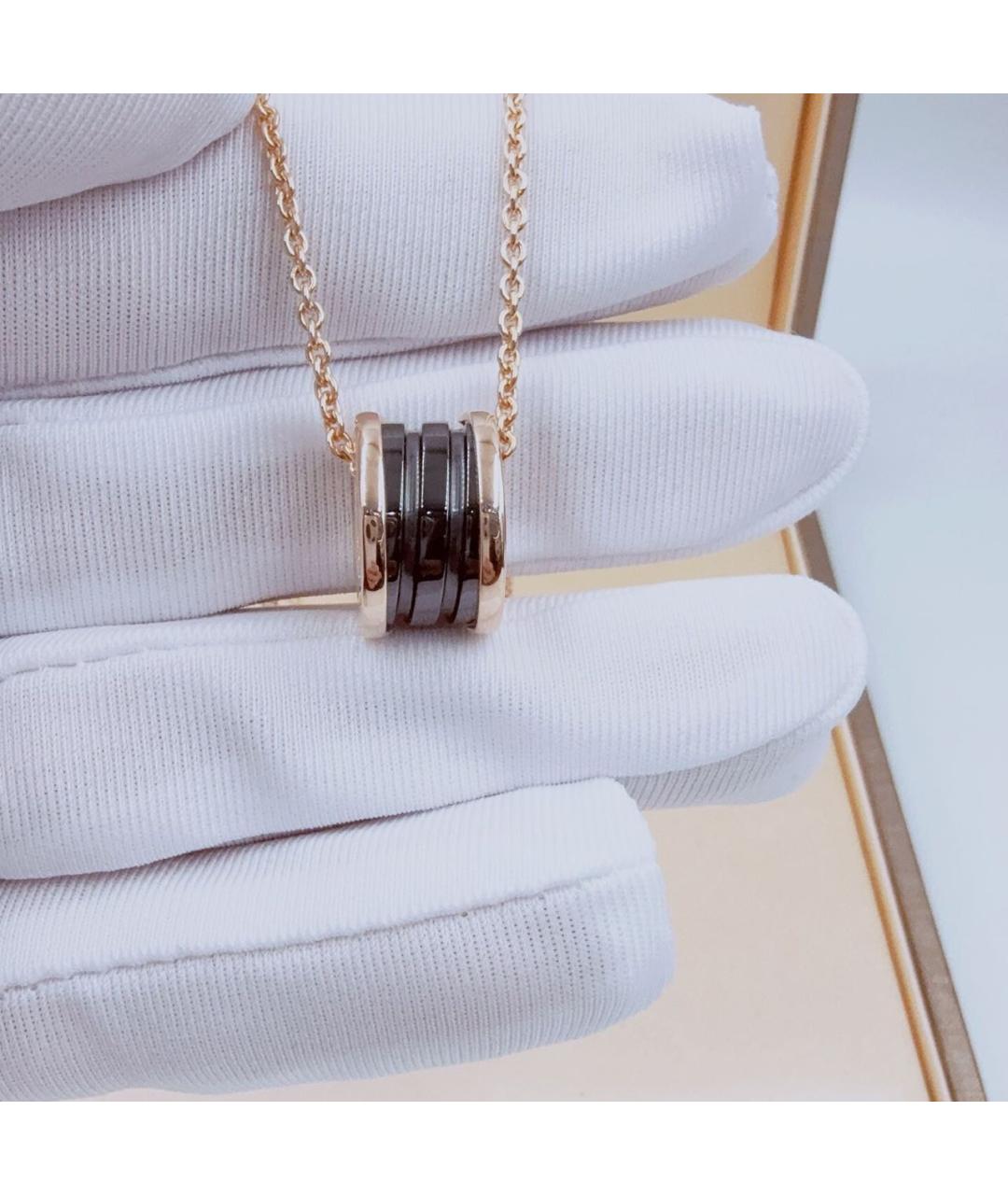 BVLGARI Черное колье из розового золота, фото 4