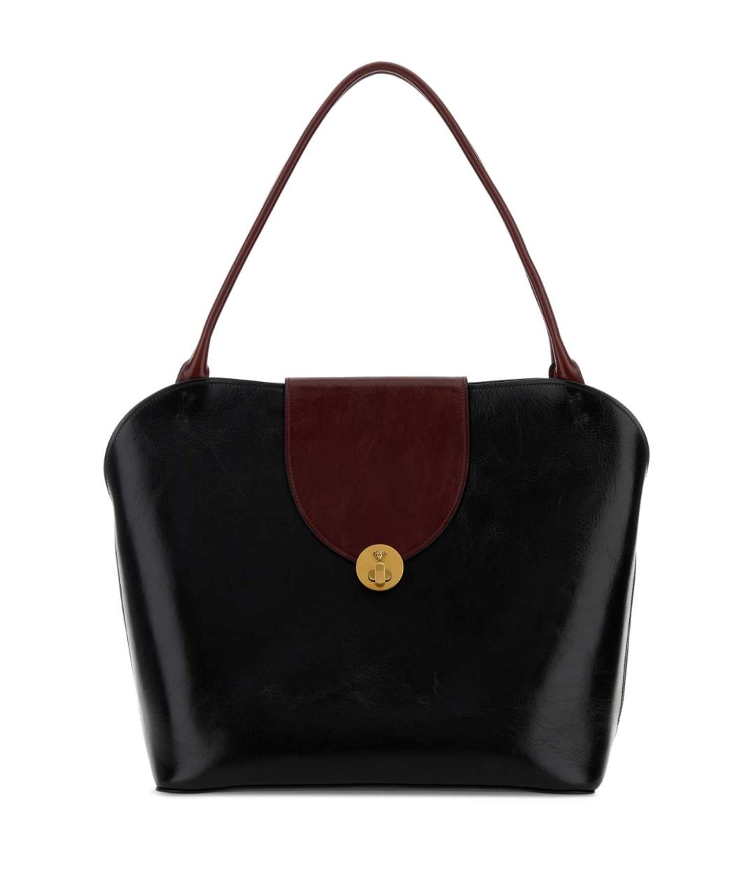 VERSACE Черная кожаная сумка тоут, фото 1