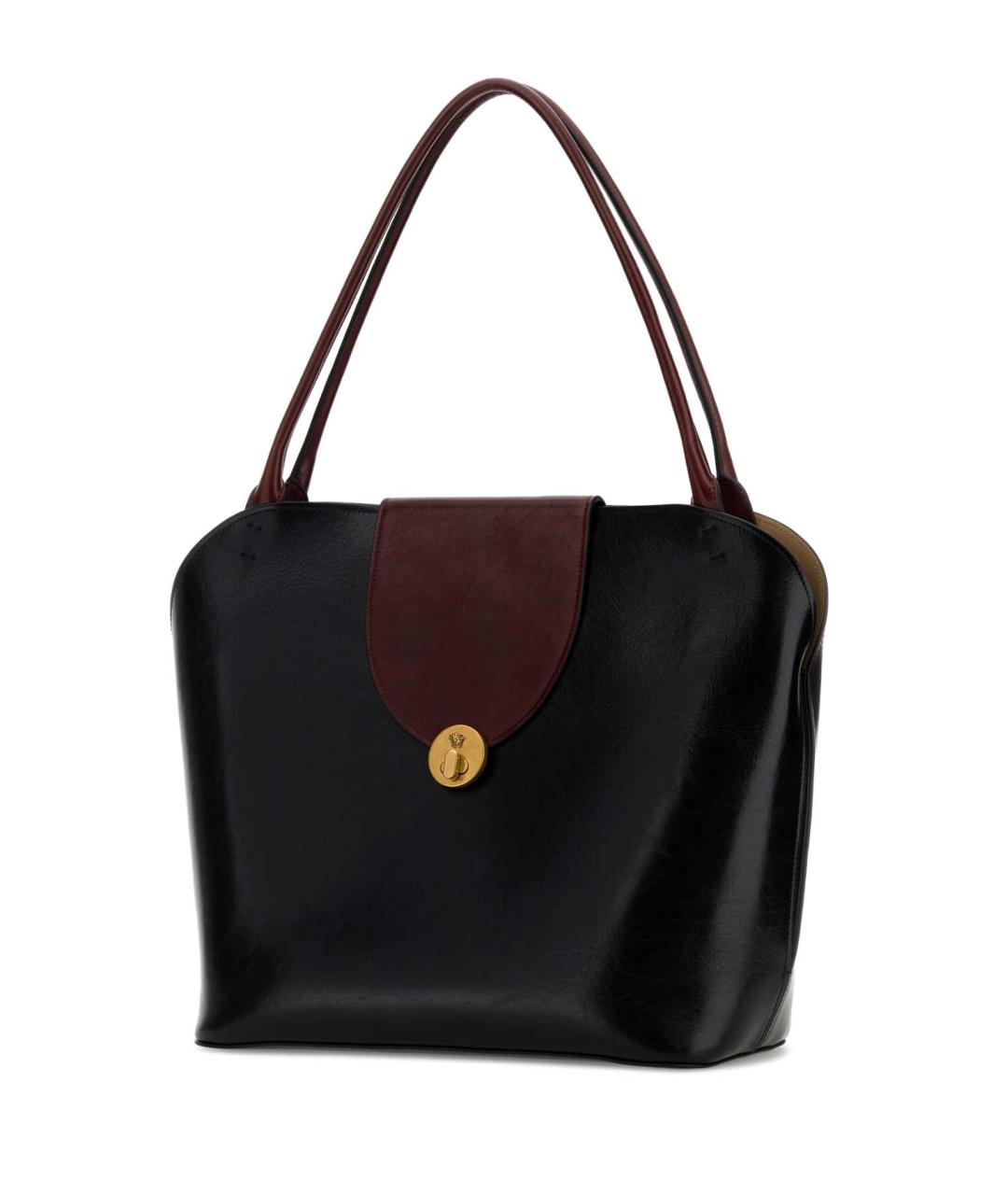 VERSACE Черная кожаная сумка тоут, фото 2