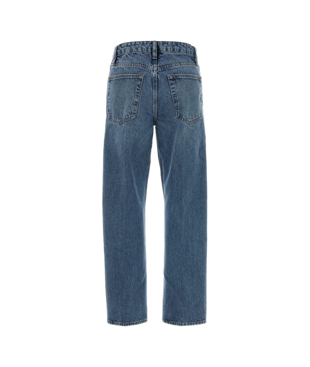 FRAME Голубые хлопковые прямые джинсы, фото 2