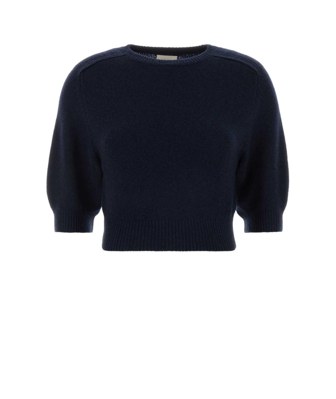 KHAITE Темно-синий шерстяной джемпер / свитер, фото 1