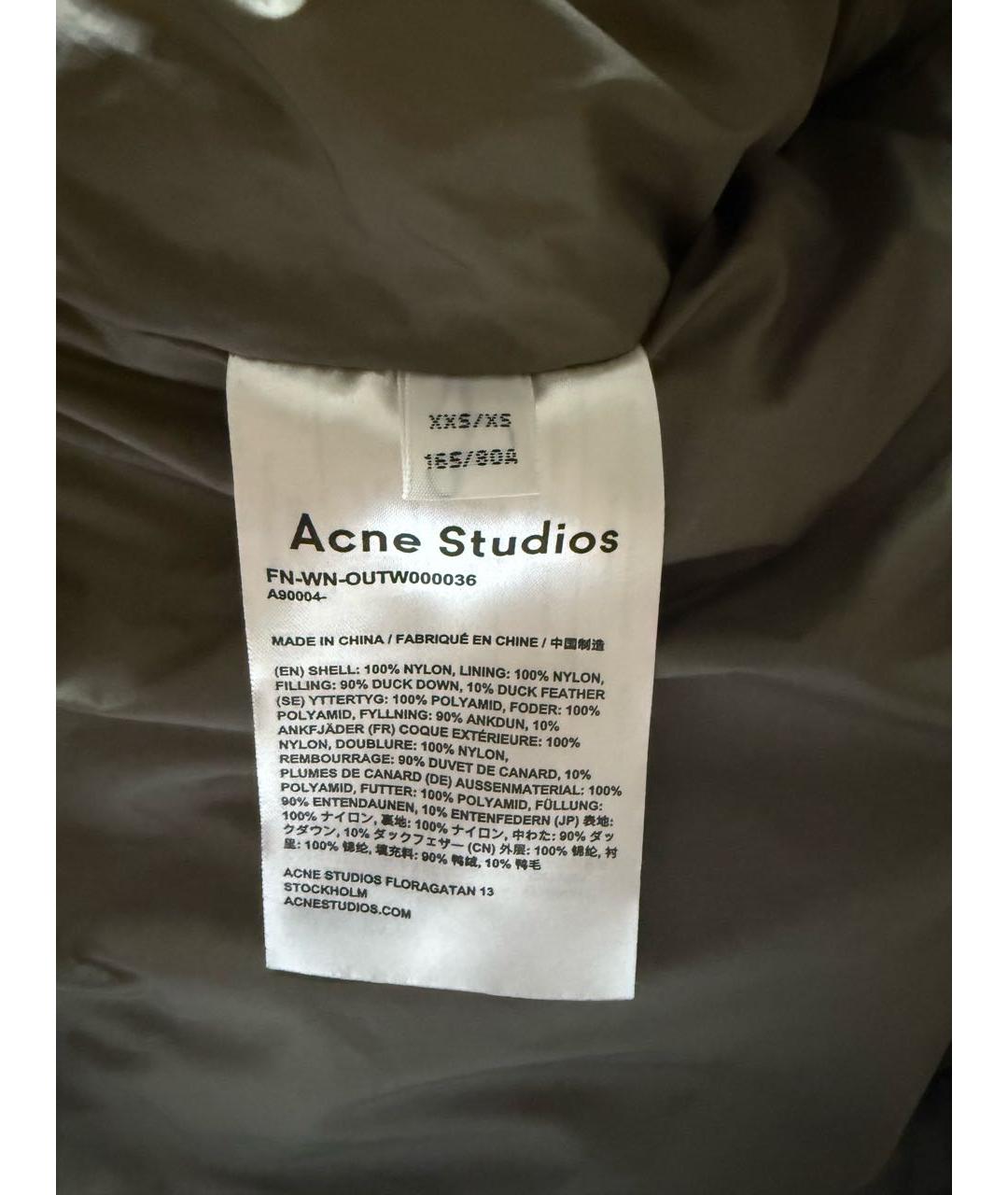 ACNE STUDIOS Хаки синтетический пуховик, фото 7