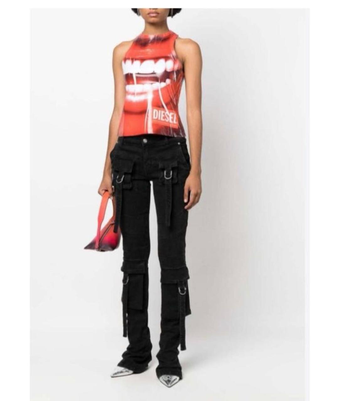 DIESEL Красная полиэстеровая майка, фото 8