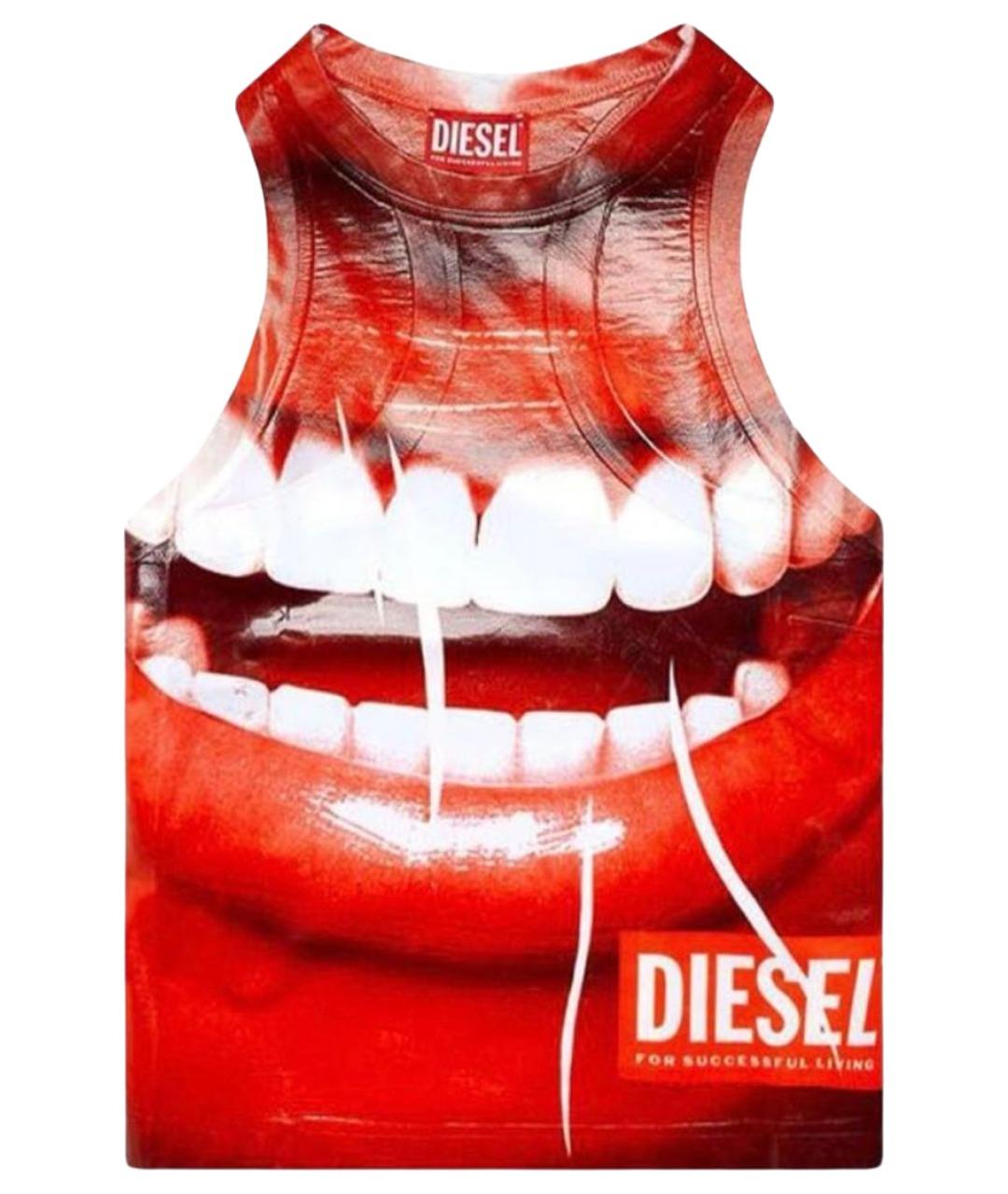 DIESEL Красная полиэстеровая майка, фото 1