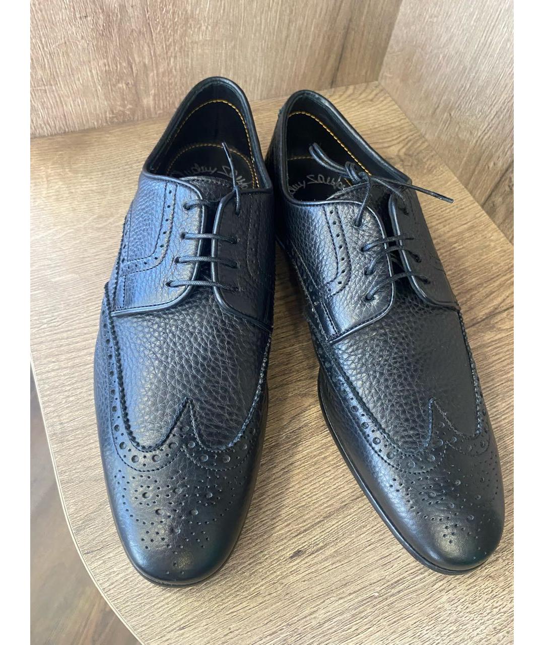 SANTONI Черные кожаные лоферы, фото 2