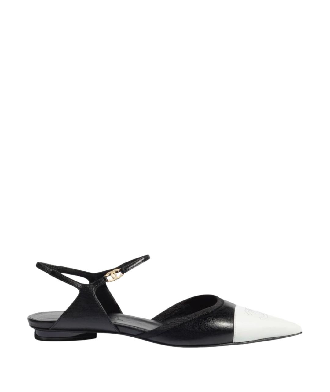 CHANEL Черные кожаные туфли, фото 1