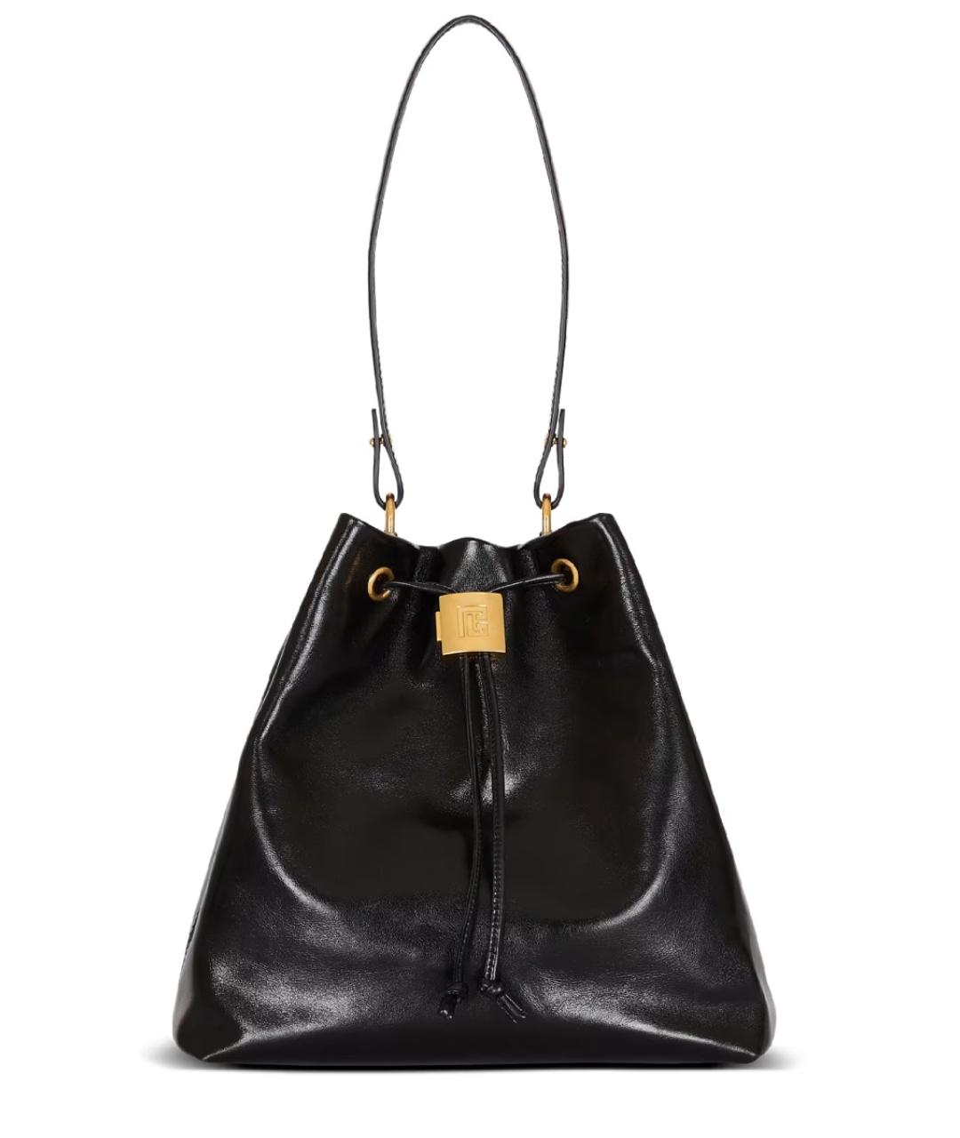 BALMAIN Черный кожаный рюкзак, фото 1