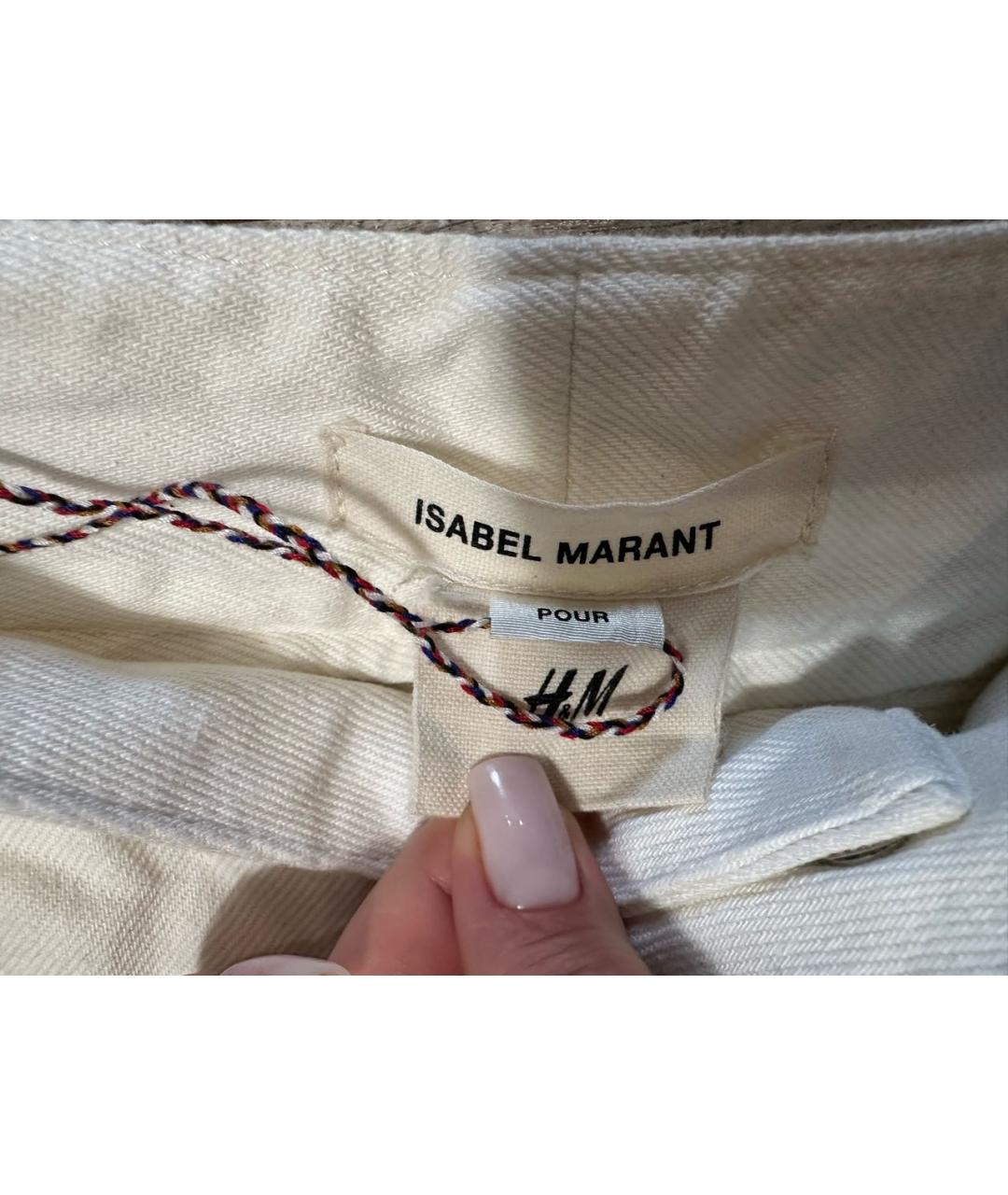ISABEL MARANT Белые хлопковые джинсы, фото 6