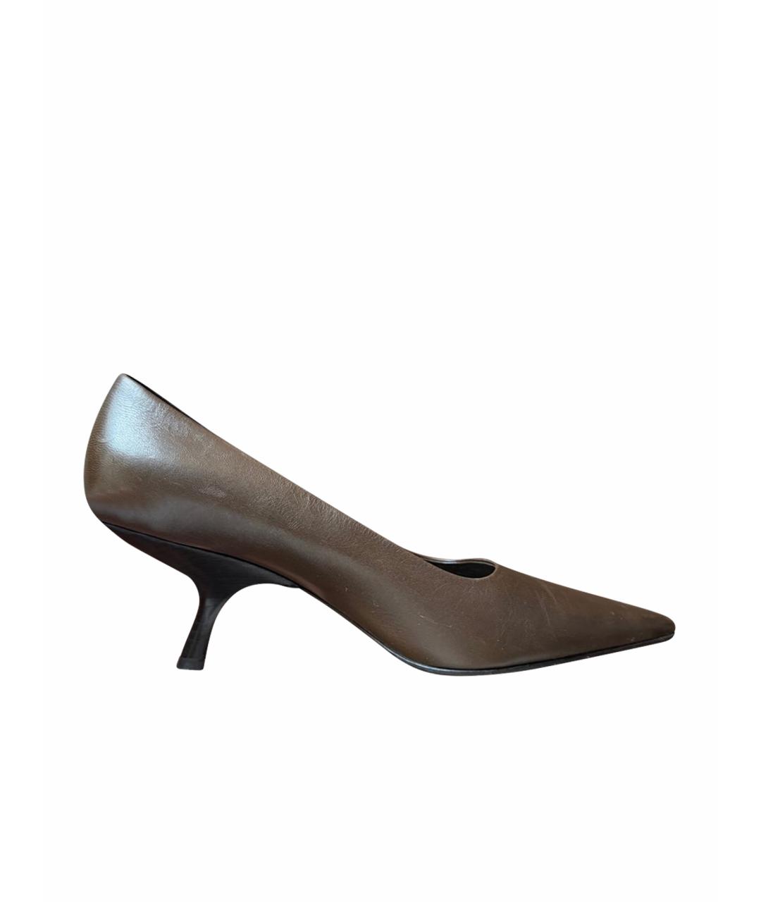 THE ROW Коричневые кожаные туфли, фото 1