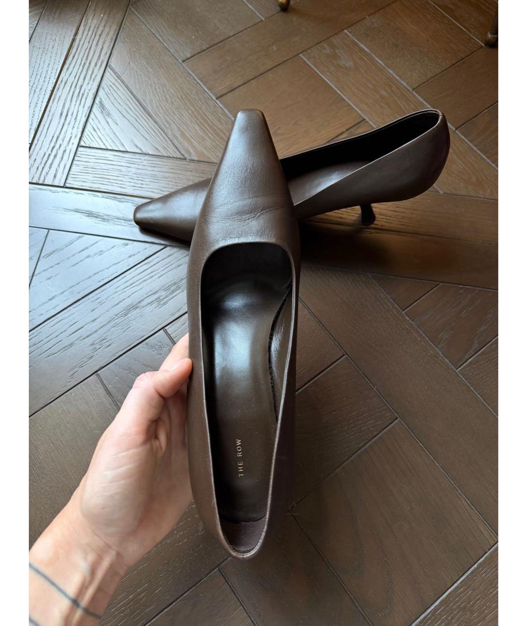 THE ROW Коричневые кожаные туфли, фото 3