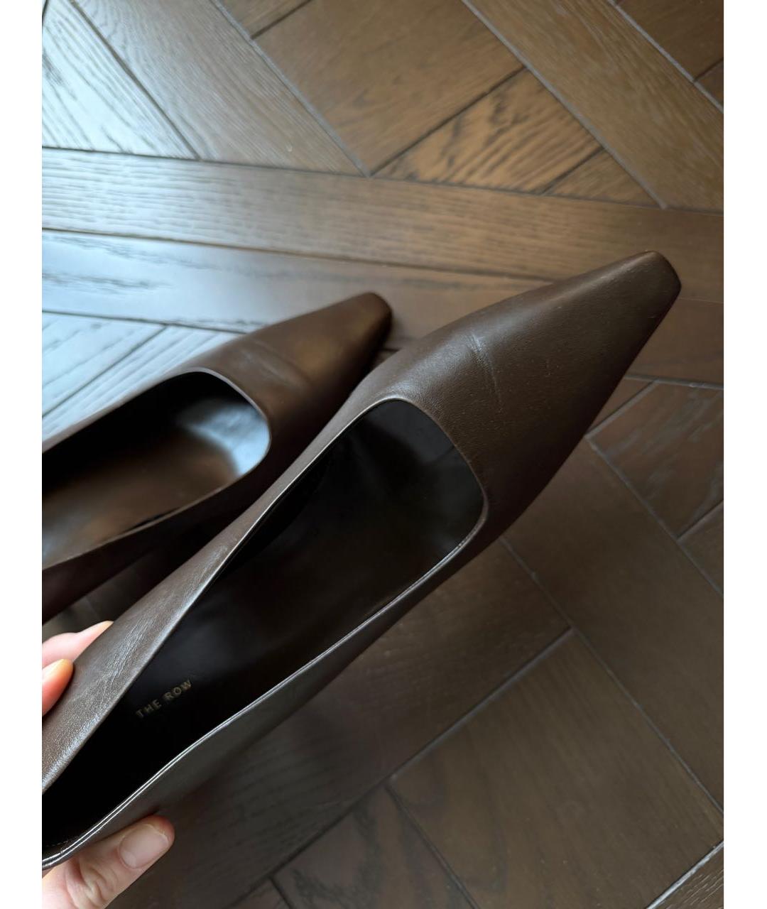 THE ROW Коричневые кожаные туфли, фото 2