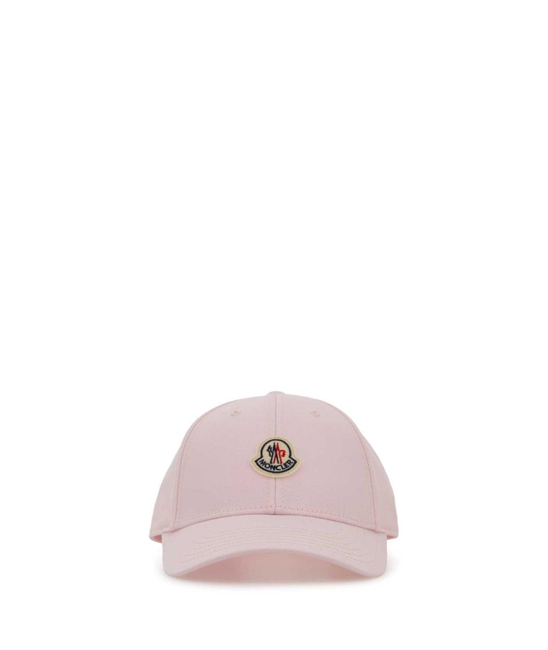 MONCLER Розовая хлопковая кепка, фото 1