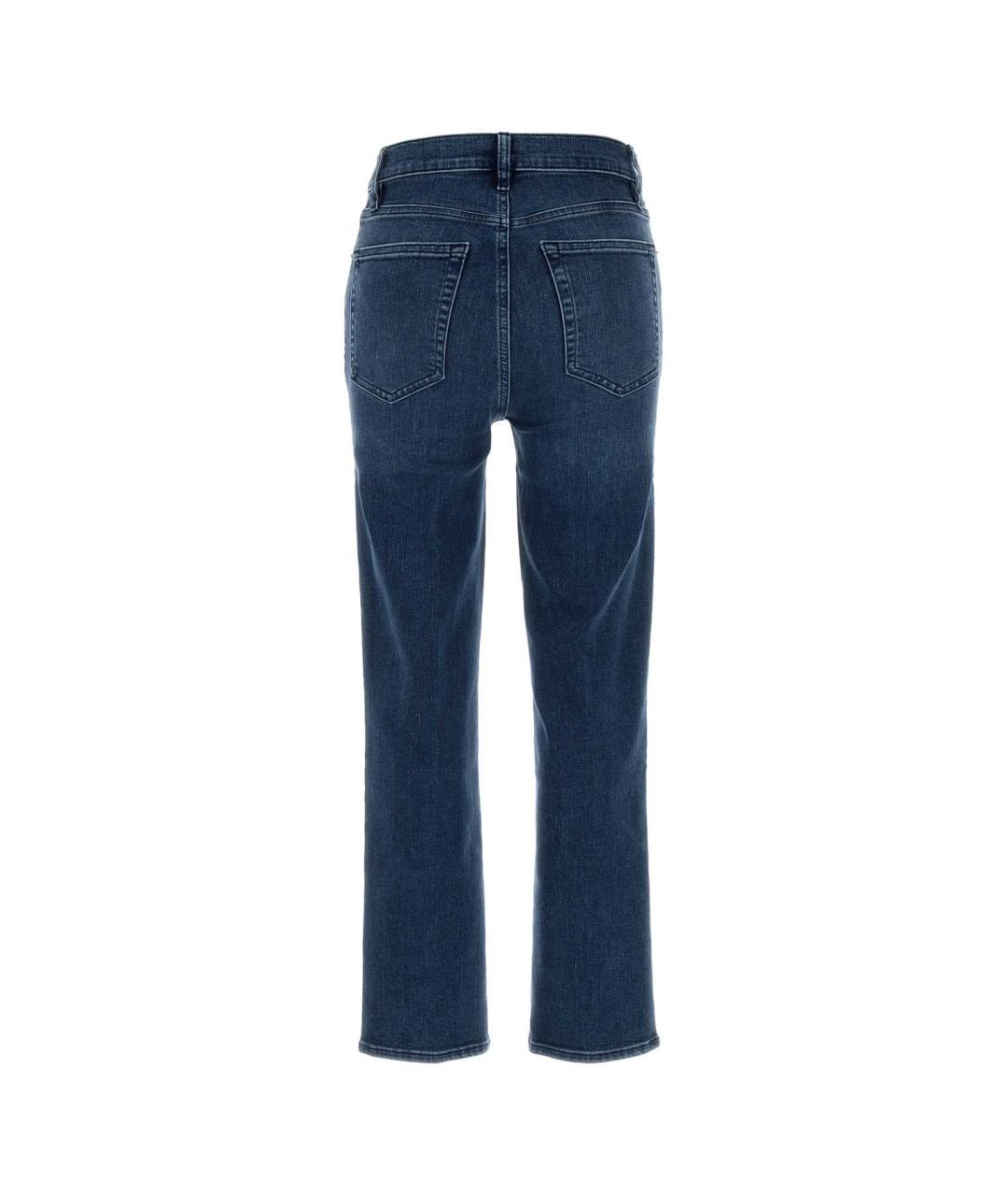 FRAME Синие хлопковые прямые джинсы, фото 2