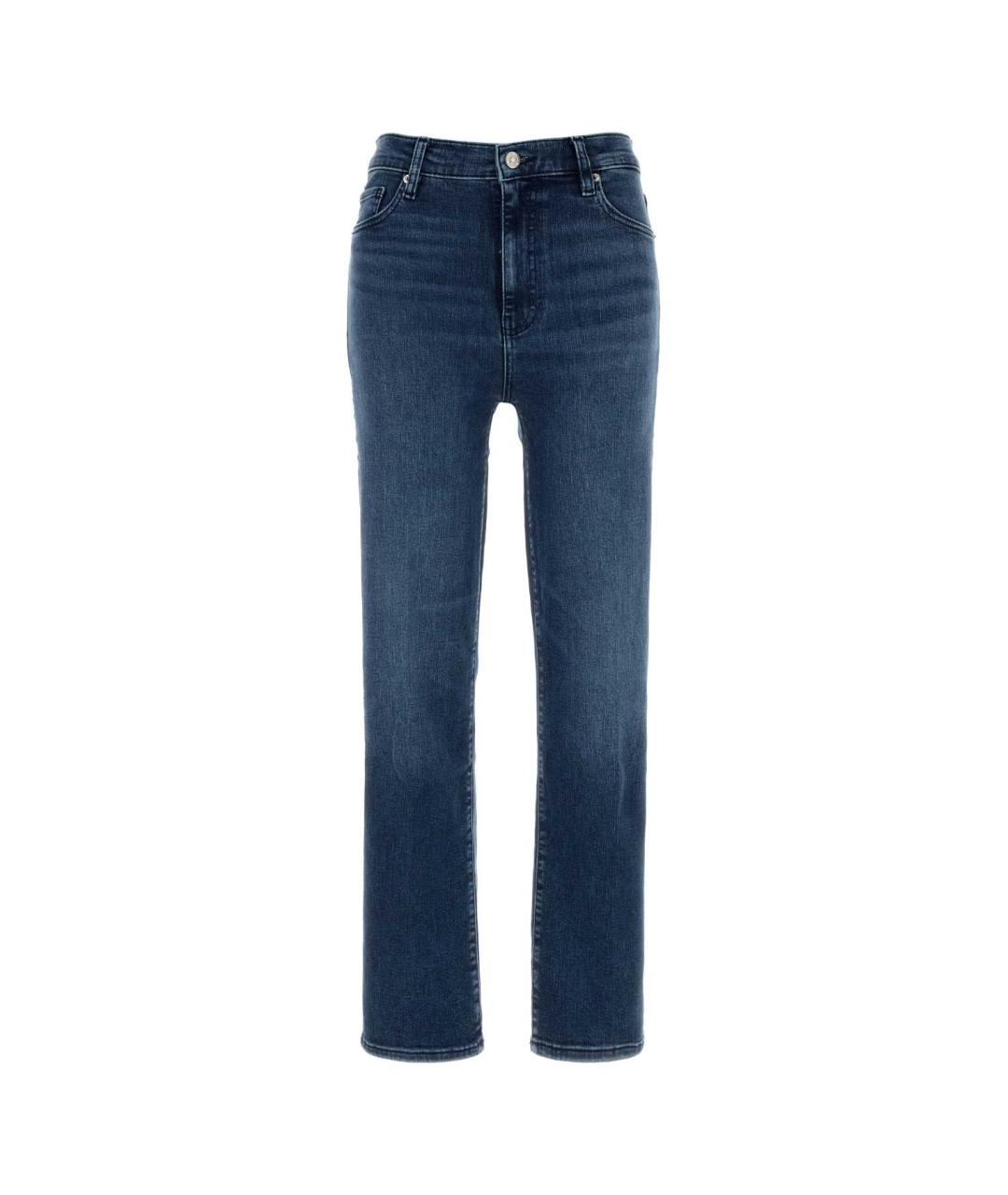 FRAME Синие хлопковые прямые джинсы, фото 1