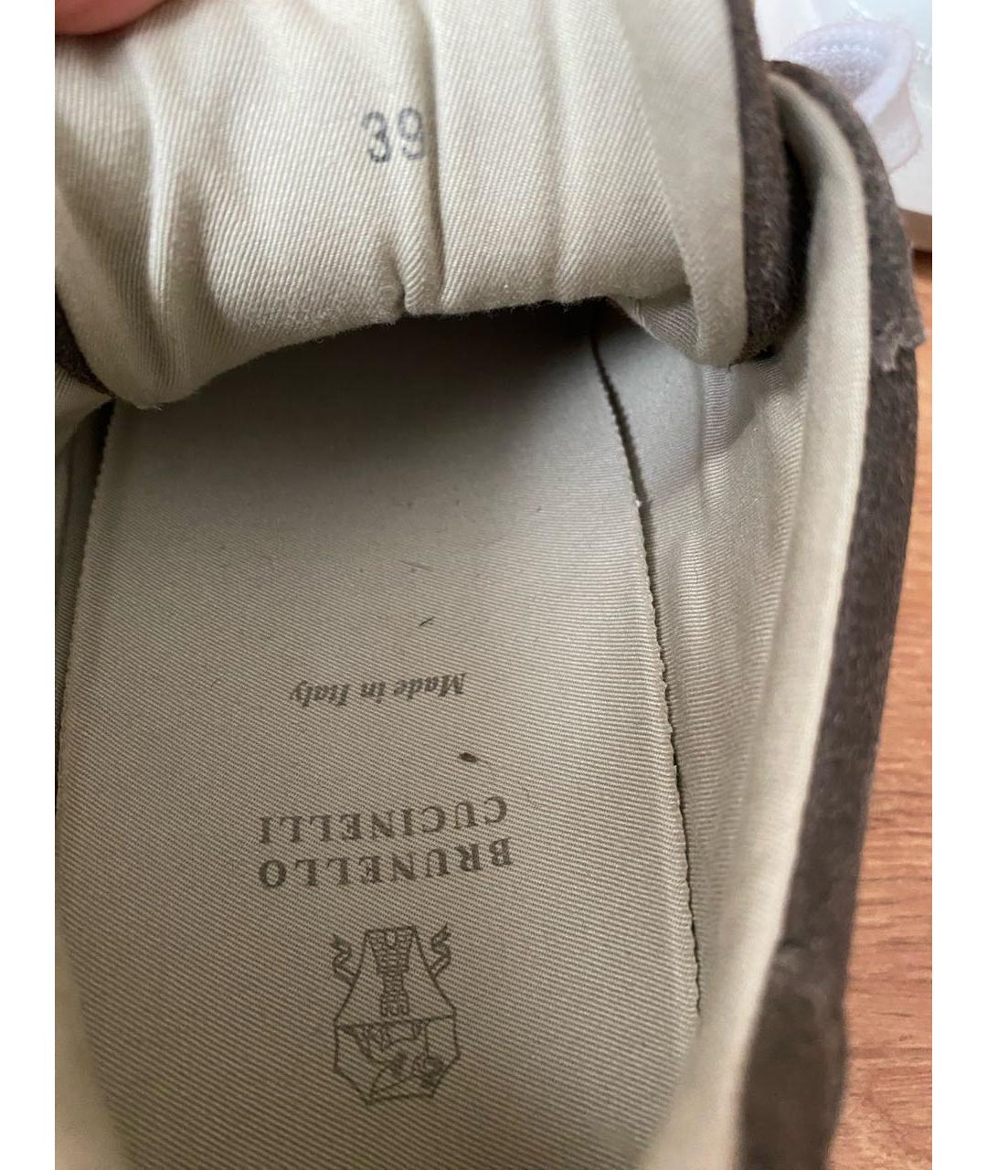 BRUNELLO CUCINELLI Коричневые замшевые кроссовки, фото 5