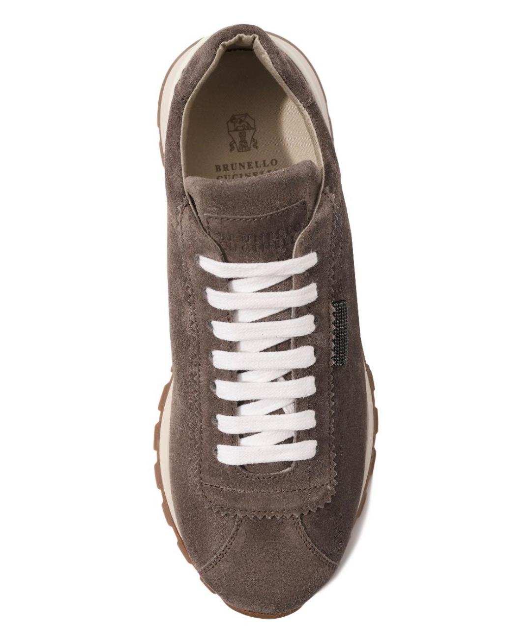 BRUNELLO CUCINELLI Коричневые замшевые кроссовки, фото 3