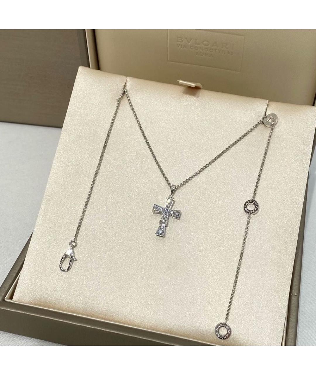 BVLGARI Белое колье из белого золота, фото 5
