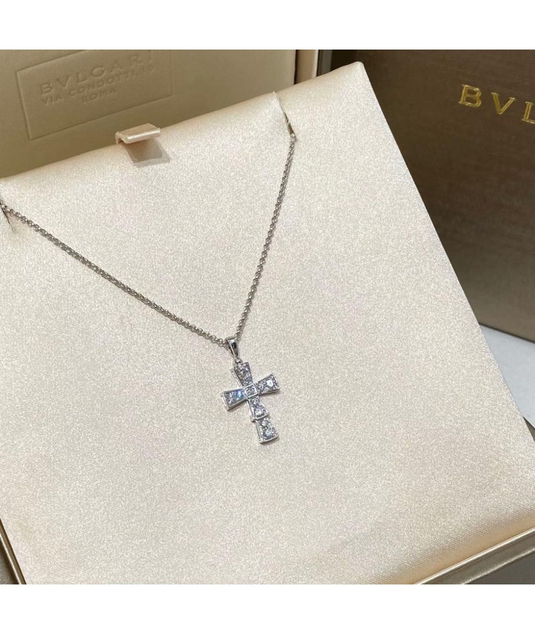 BVLGARI Белое колье из белого золота, фото 4