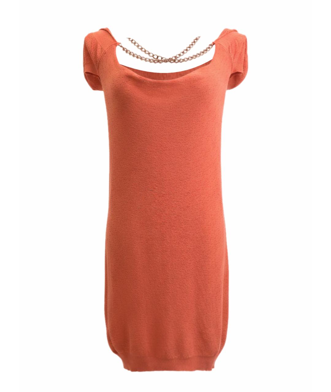PATRIZIA PEPE Коралловое полиамидовое платье, фото 1