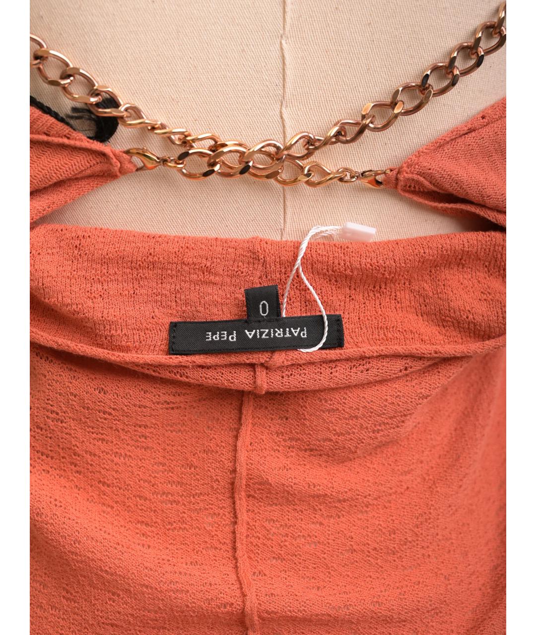 PATRIZIA PEPE Коралловое полиамидовое платье, фото 5